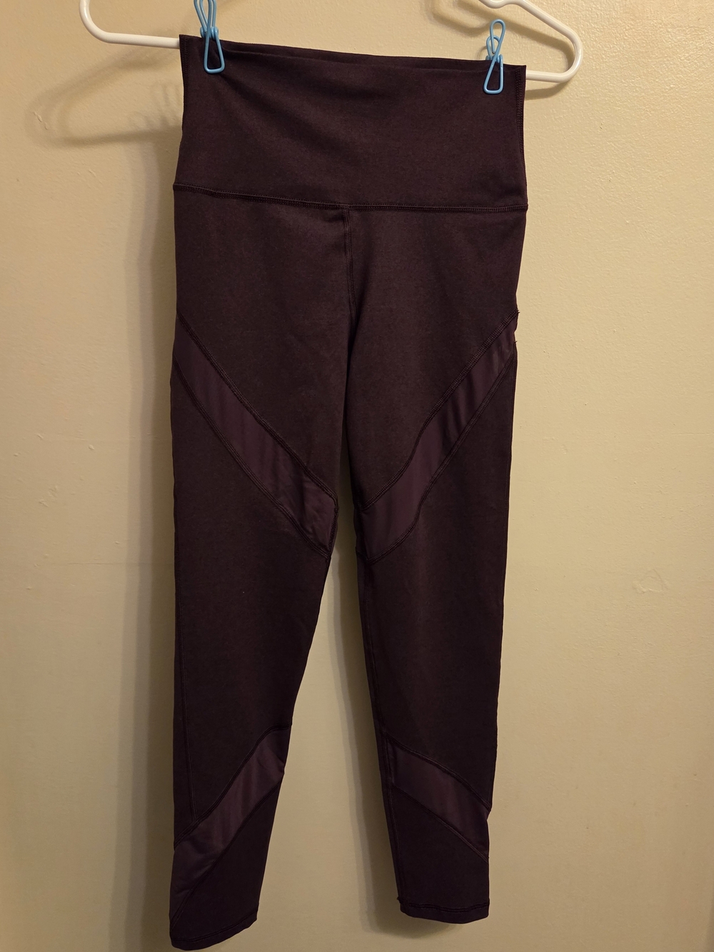 Aerie Move High-Waisted Mesh Panel Leggings - Work Out- Deep Plum -  Small NWOT